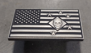 Raider Shield and Flag Lapel Pin - 1.75" - Multiple Options