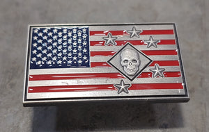 Raider Shield and Flag Lapel Pin - 1.75" - Multiple Options
